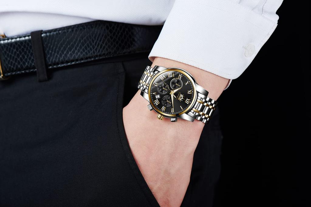 Men's Watch Business Watch For Men Brand Metal Band Stainless Steel Band Analog Display Stylish Casual
