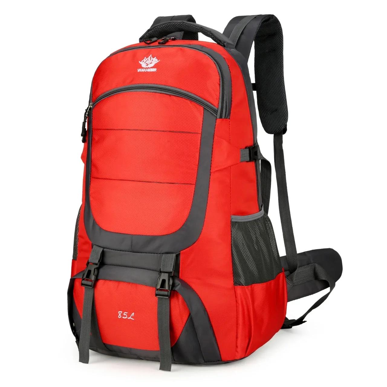 

85 л Большая вместимость походная лесная сумка для путешествий тактическая альпинистская сумка водонепроницаемый светоотражающий рюкзак 64cm-67cm красный