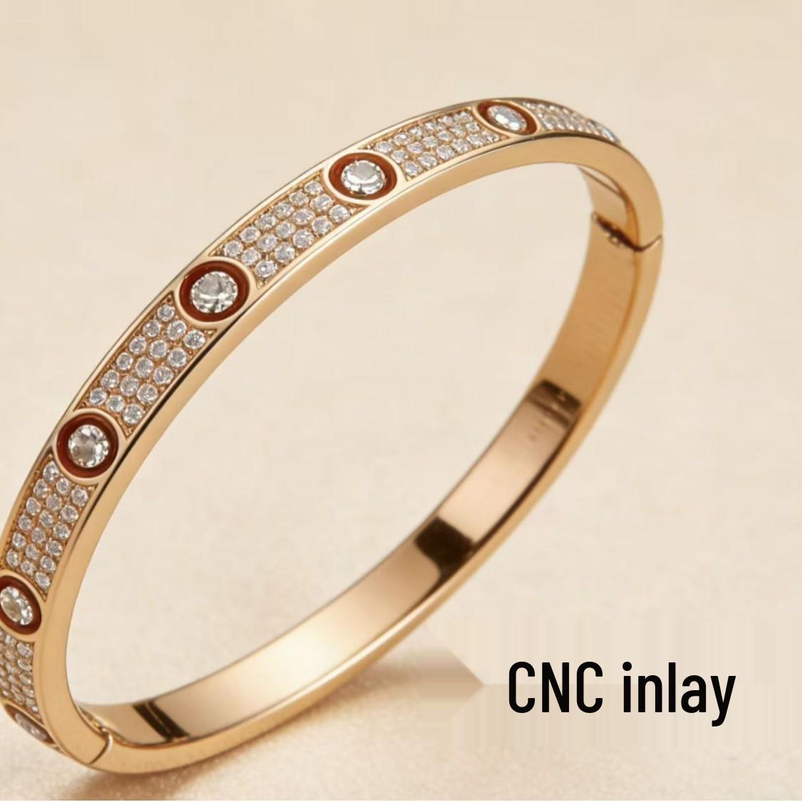 

Браслет-манжета Cartier из титановой стали, широкий и узкий, со звездой - Модный браслет в европейском и американском стиле, розовое золото