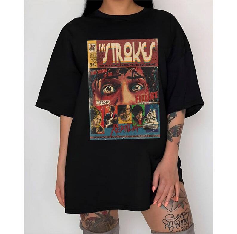 The Strokes T-Shirt, Room On Fire Album, Reptilia, Is This It, Unisex Tee Unisex T-Shirt S