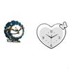 Resin Heart Figurine Clock Ornament Creative Craft for House Decorations Bookshelf Living Room Desk