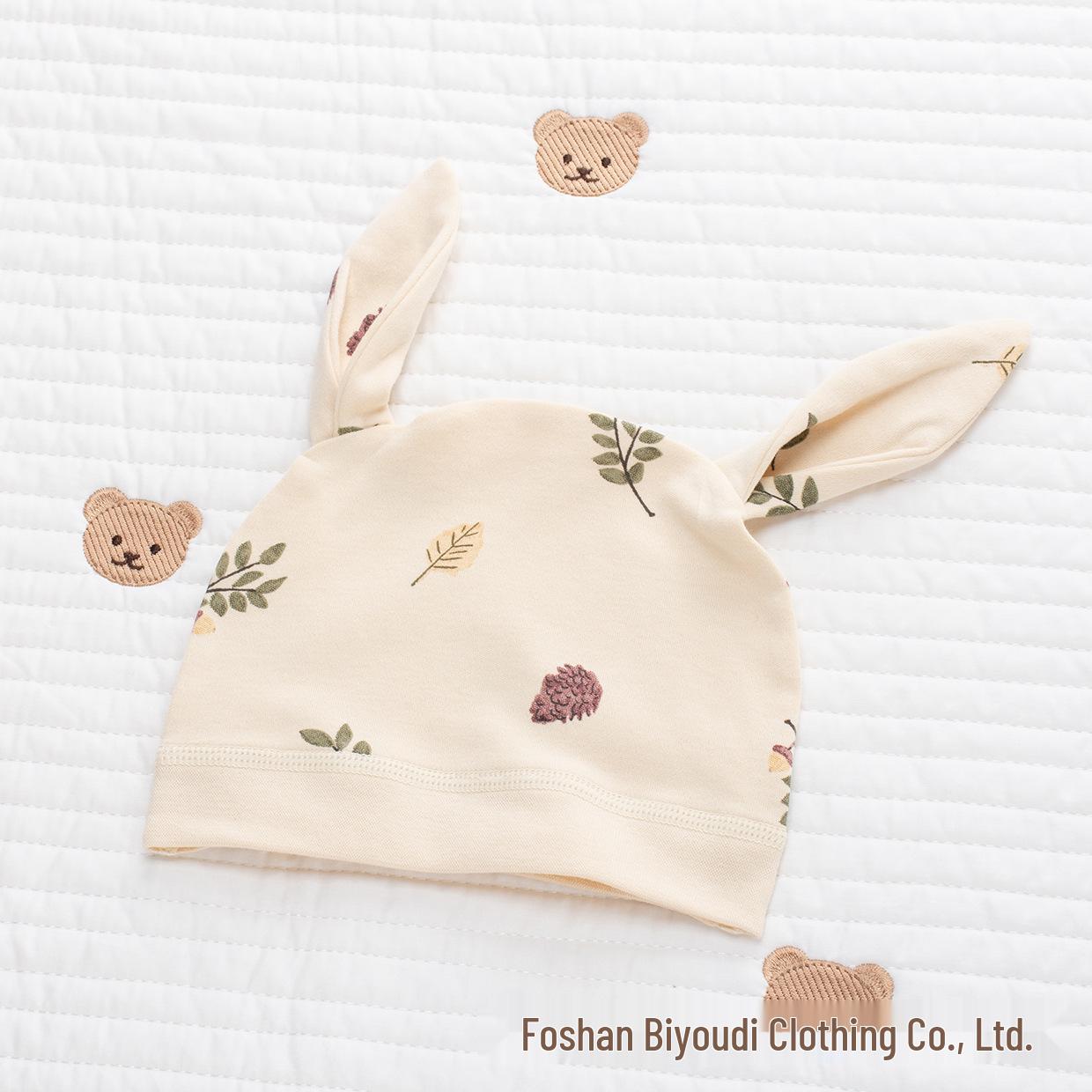 

Комбинезон-монах для новорожденных из чистого хлопка на завязках - Бесшовный комбинезон класса А для ползания весна/лето M Size Hat Circumference 37 cm (2-4 Months)