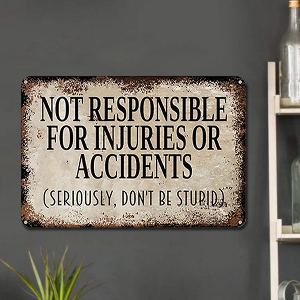 Retro Fun Slogan Metal Decorative Art Plaque Poster 20x30cm Iron Wall Decor for Man Cave Garage Bar Pub Decor