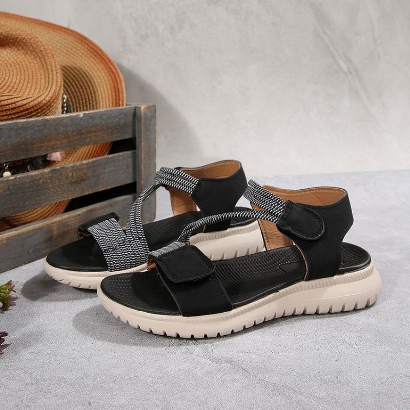 Large size wedge sandals women's summer new fashion Velcro sandals women