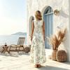 Sleeveless Maxi Dress Lightweight Flowy Beach Vacation Dress with Full Flared Design,Versatile Stylish for Summer,Casual Daily Occasions