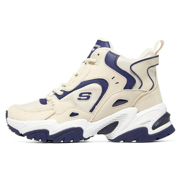 Skechers Stamina V2 Leather Fabric Comfortable Versatile Mid-Top Dad Shoes Women sneakers 167270-NTNV 35.5