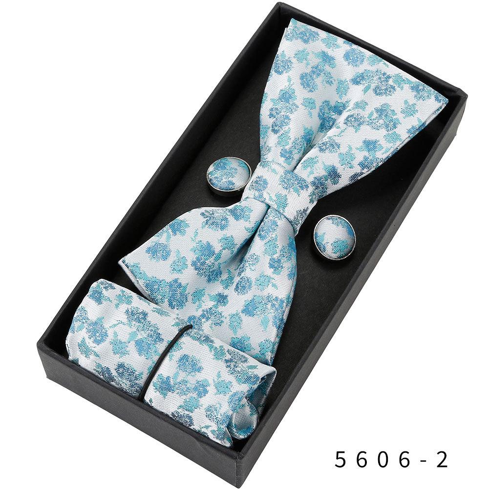 Men's Formal & Casual Bow Tie, Cufflinks, and Pocket Square Set - Korean Style for Weddings & Events