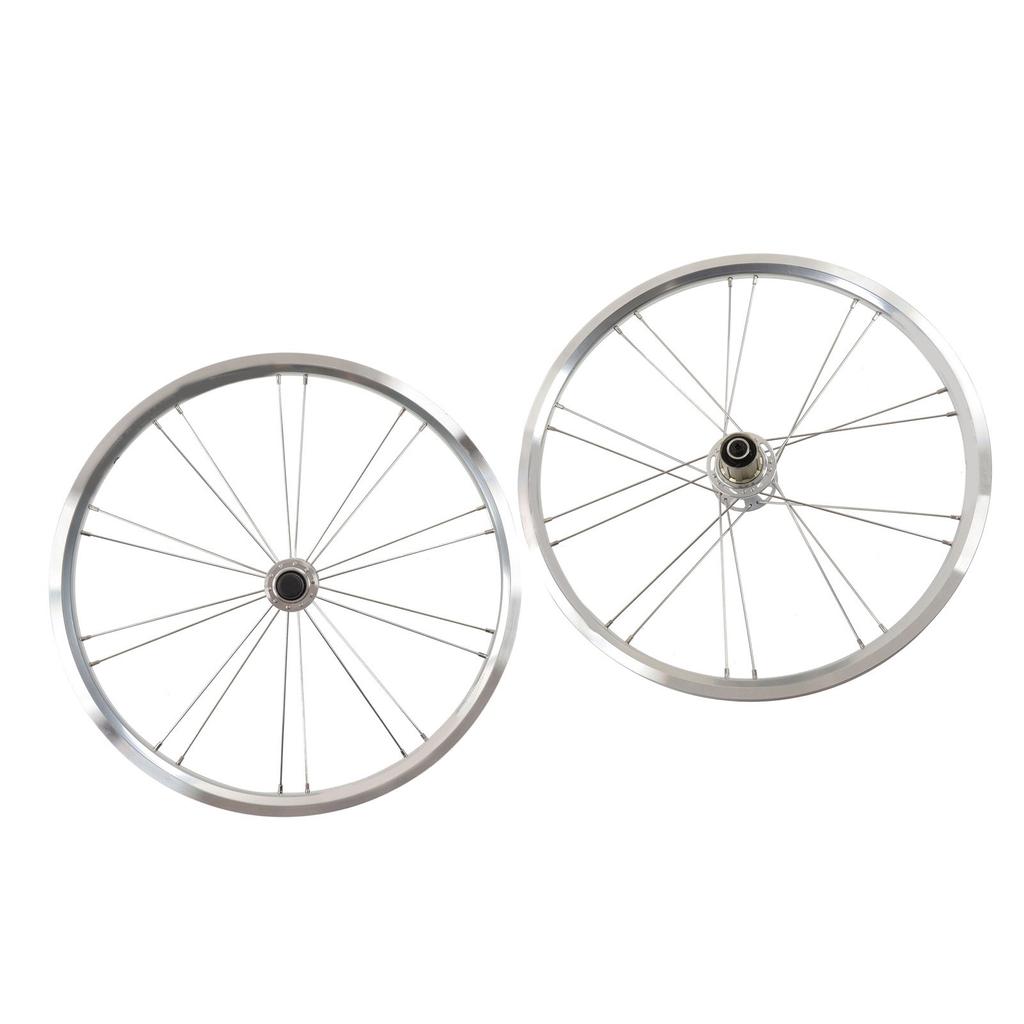 20 Zoll 406 Fahrrad-Radsatz, Aluminiumlegierung, Mountainbike-Radsatz, vorne 100 mm, hinten 130 mm, Silber