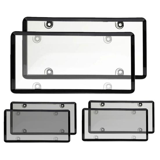 Transparent License Plate Holders with Screws UV Resistant Universal Fit