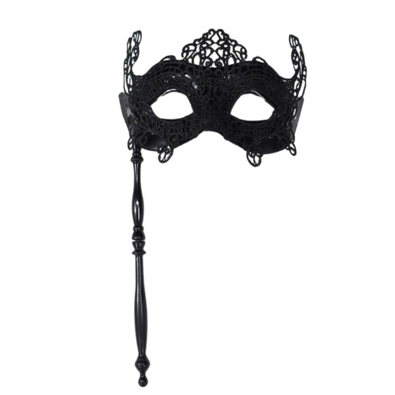 

Elegant Handheld Peacocks Lace Mask For Masquerades Theme Parties Lightweight Comfortable Design With Detachable Stick