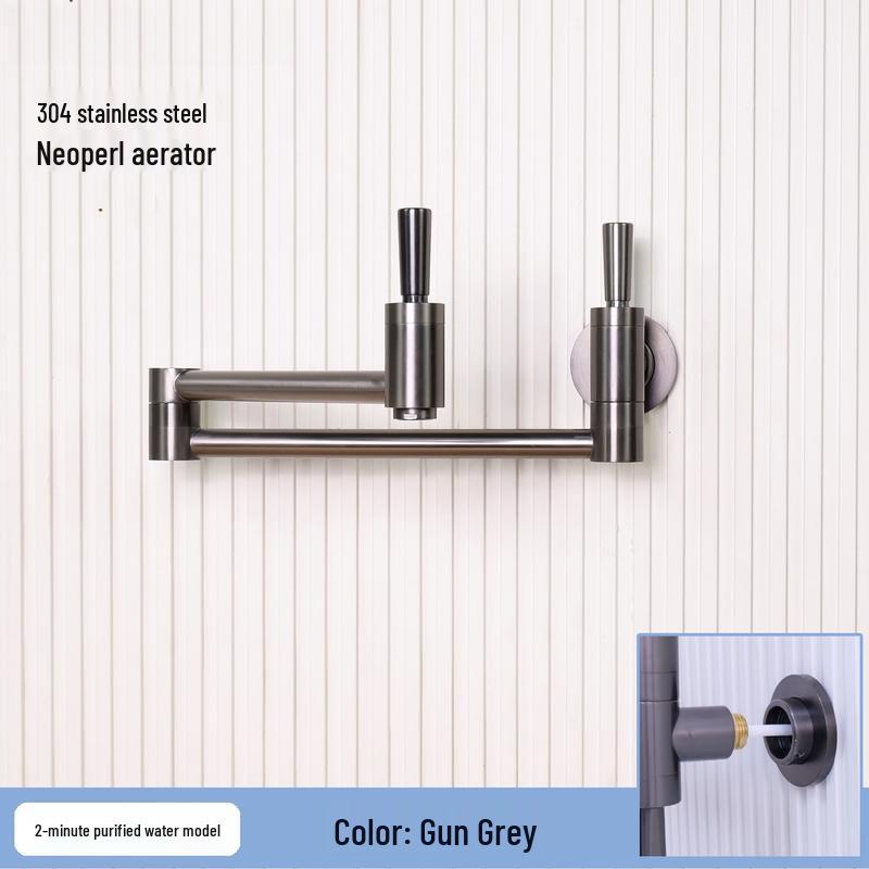 Ying Tang Wall-Mounted Retractable Kitchen Faucet with Purified Water