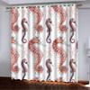 High-Density Blackout Curtains, Marine Animal Painting Wind 3D Digital Printing