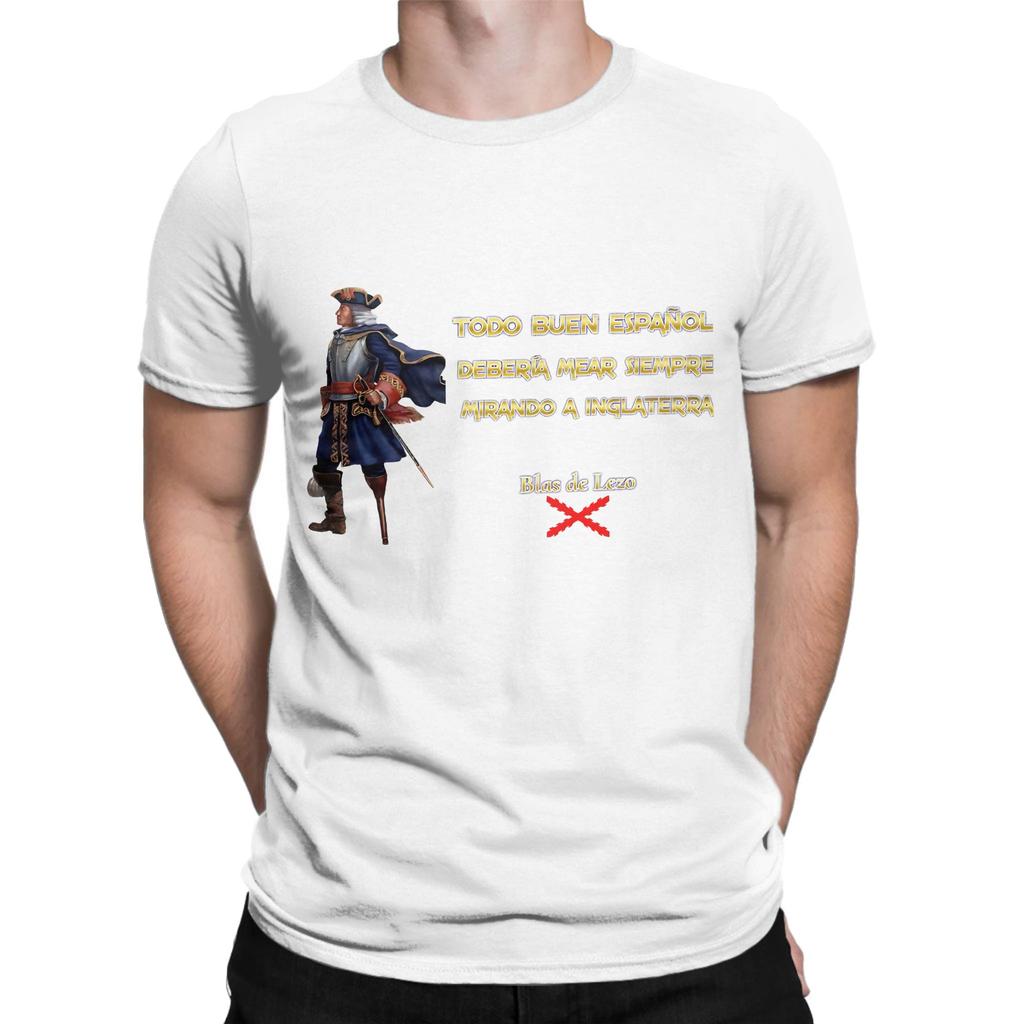 Unisex Admiral Blas de Lezo T Shirt Pure Cotton Tops Funny Short Sleeve Round Neck Tees Printed TShirt