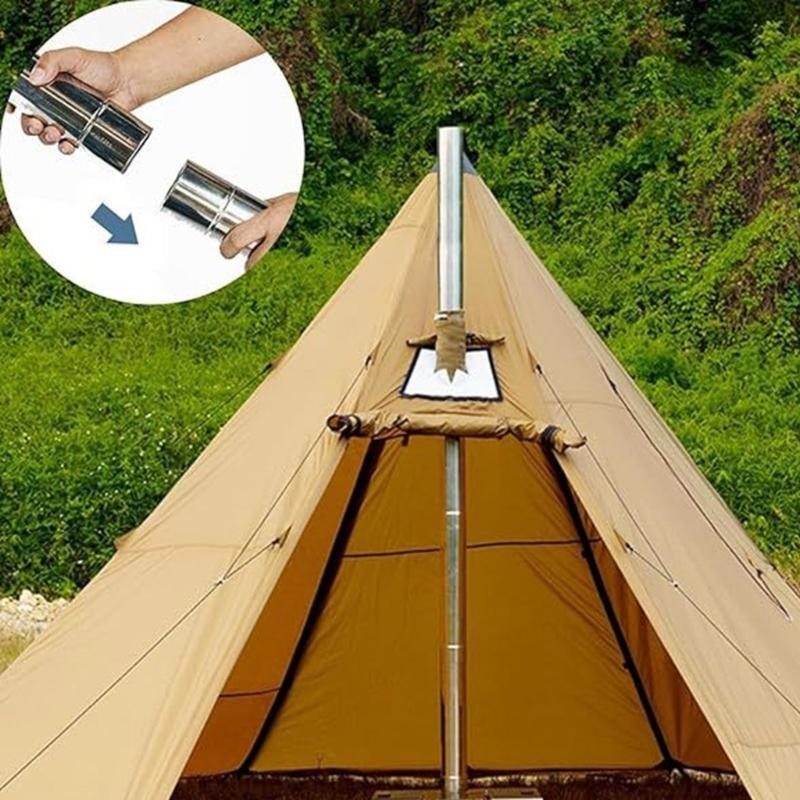 Portable Detachable Tent Stove Replacement Pipe for Outdoor Activity Small Design Enhancing Safety Winter Survival