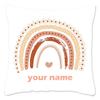Rainbow Print Custom Cushion Cover Adult Children Personalized Name Customize Pillowcase Home Housewarming Birthday Gifts