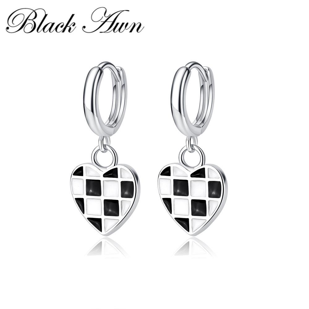 Damen Ohrringe Set Gold - Elegante Ohrstecker Mit Schwarz-Weiß Design