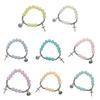 Colorful Glass Cross Bracelets Beaded Stretch Bracelets for Woman Jewelry Wristband Handchain for Baptisms Gift