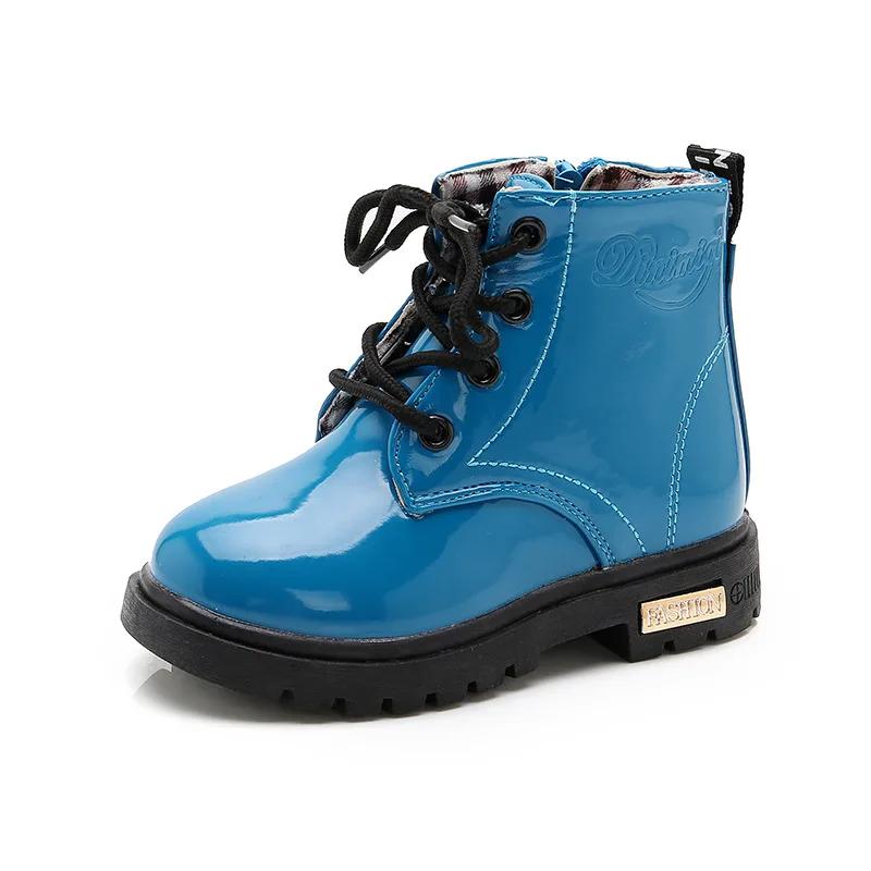 

Kids Girls Boys Boots Non-slip Wear-resistant Soft Bottom Children Boys Girls Shoes Handsome Kids Warm Shoes 21 синій