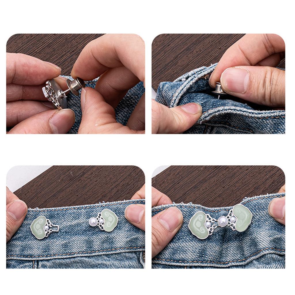 Ancient Waist Extender 3Pcs Waist Adjusting Clasp Waist Tightener Pin For Loose Jeans Pants Elegant Waist Decoration