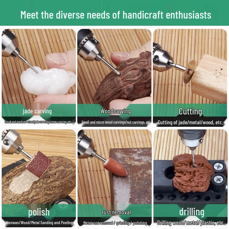 Compact Handheld Electric Grinder & Polisher for Jade Carving and Multifunctional Household Use