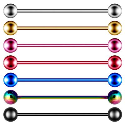 Orecchini a Perno Lunga Barra 7 Colori - Gioielli Piercing alla Moda