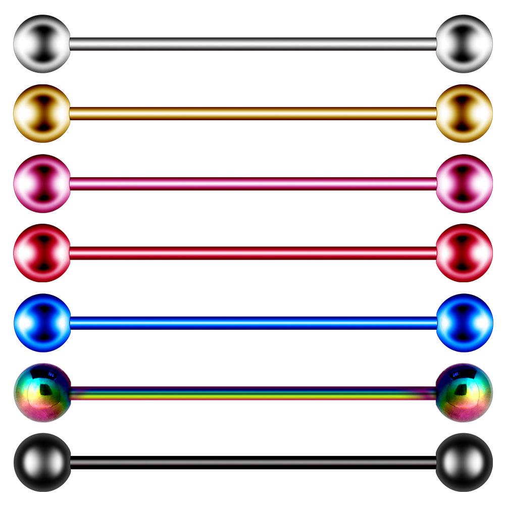 7-Color Long Bar Ear Cartilage Studs - Trendy Piercing Jewelry