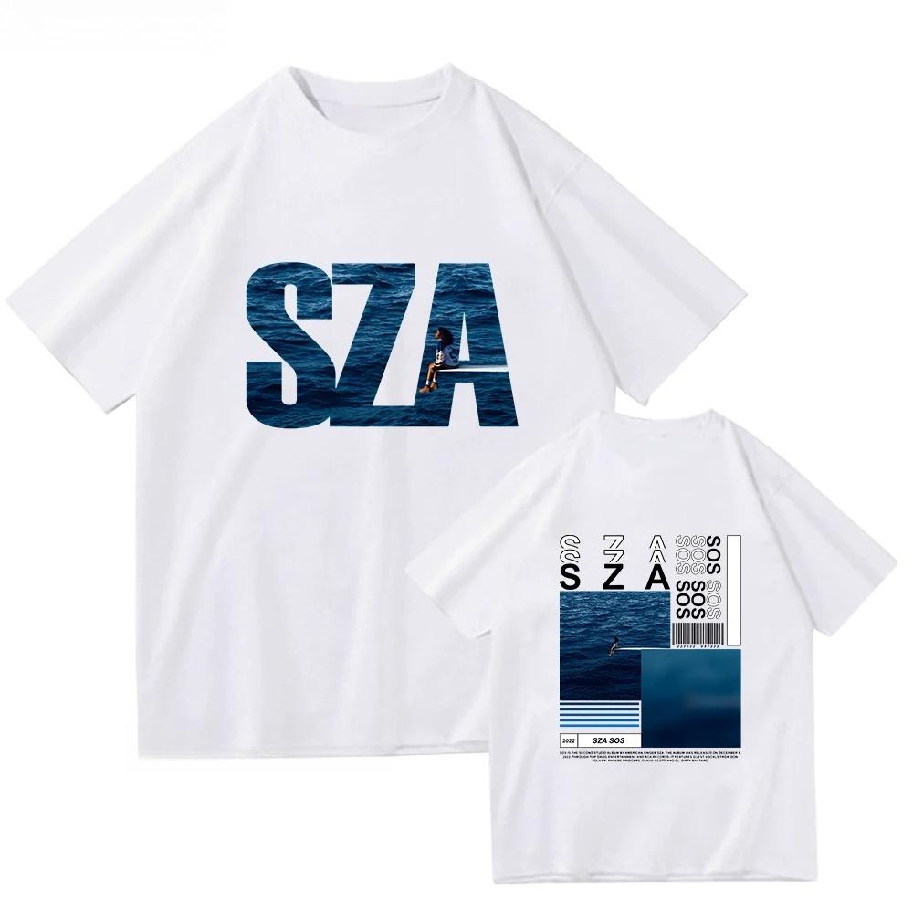 SZA SOS Tshirts Punk Hip Hop Anime Shirt Fashion Manga Tshirt pure Cotton Women Clothing Graphic Men Tees Comfortable Clothes
