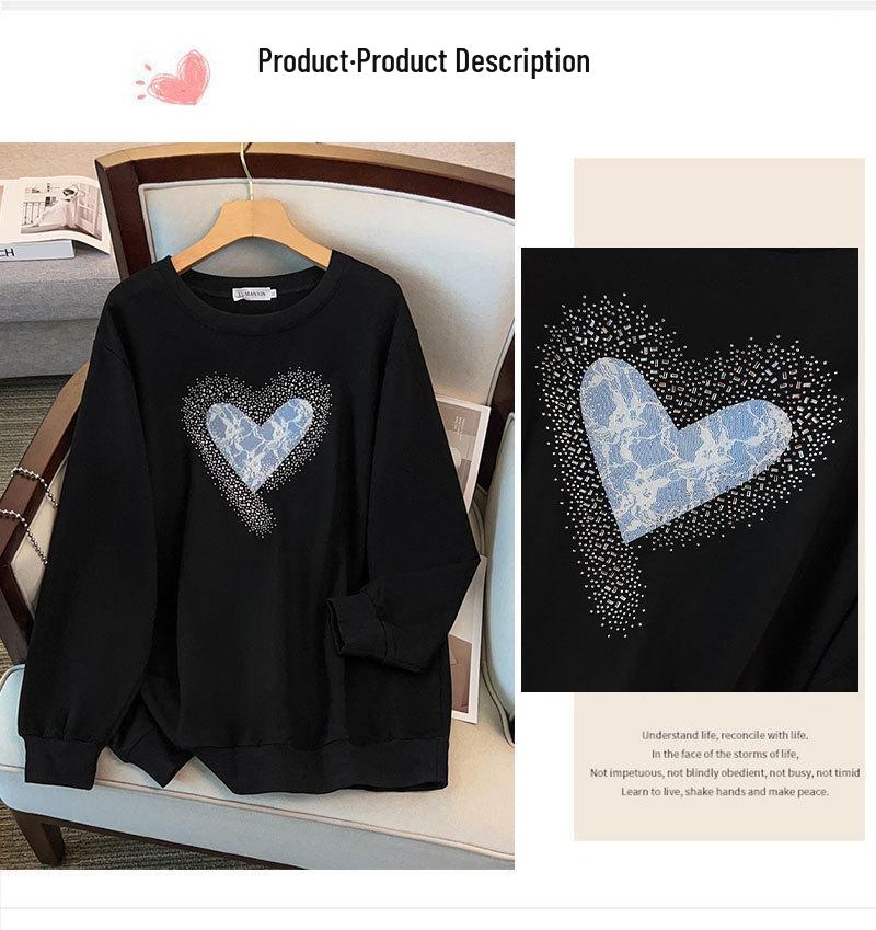 Plus Size 200/350 Jin Loose Fit Autumn Hoodie for Bust Sizes 150/160-1109