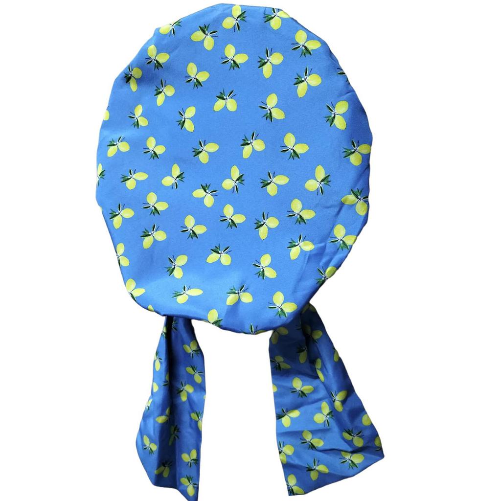 Shower Cap Nylon Waterproof Colorful Pattern for Long Short Curly Hair Hair Protection During Showers