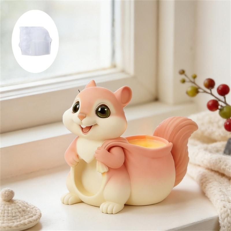 Easy Releasing Squirrel Silicone Mold Planter Molds Suitable for Creating Unique Resin Crafts and Decorative Holders