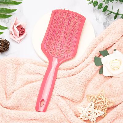 9-Rows Detangling Hair Brush Denman Detangler Hairbrush Scalp Massager Straight Curly Wet Removable DIY Hair Comb Brush