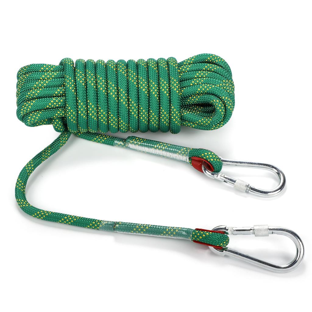 Rope for Outdoor Lifting and Towing Durable, Multi-Purpose (12mm Diameter, Green) Camping, Activities, Moving, Luggage, Cars, Boats, (10M)