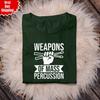 Drumming T-Shirt Drummer Printed Weapons Of Mass Percussion Funny Unisex Tee Top