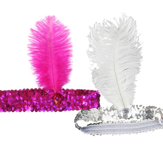 Headband Beautiful Lovely Brilliant Halloween Feather Headwear for Festival