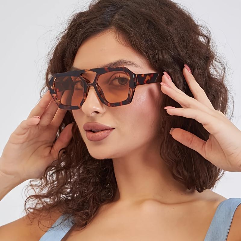 2pcs Sets Fashion Women Pilot Sunglasses Women Retro Square UV Resistant Fashion Sun Glasses Men Outdoor Driving Eyeglasses