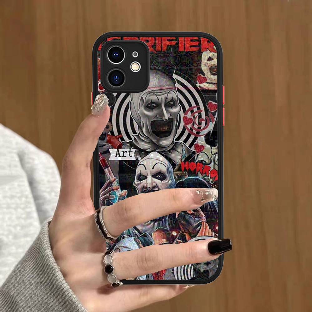 

Popular Horror Movie T-Terrifier Matte Protective Case For IPhone 16 15 14 13 12 11 Pro Max X XS MAX Protection Case iphone 15