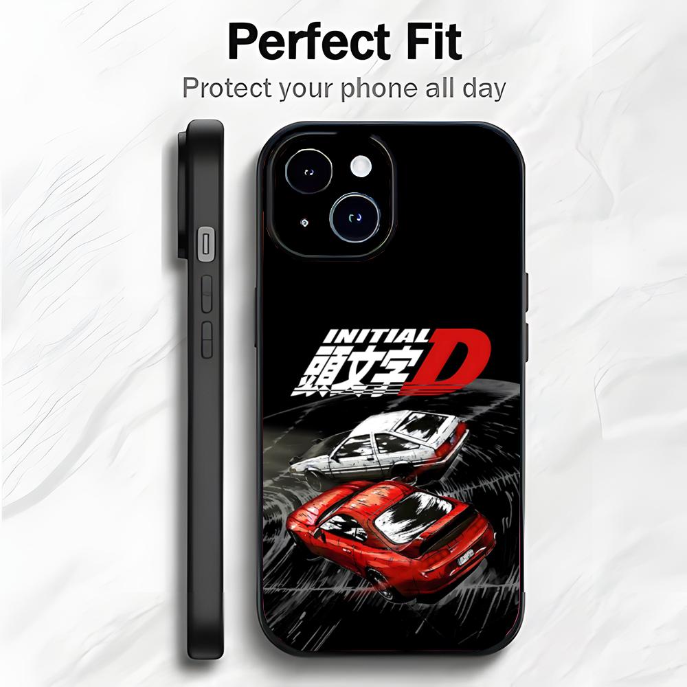 Racing Classic Japanese Anime I-Initial D Phone Case Phone Case Soft Packaging Lightweight For iPhone17 16 15 14 13ProMax