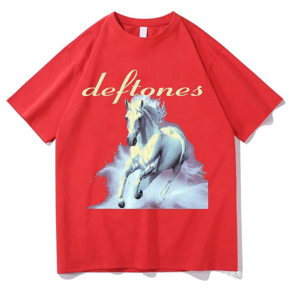

Tshirt Deftones White Horse Retro Tshirt with New Design Trend Aesthetic Clothing for Both Men and Women S