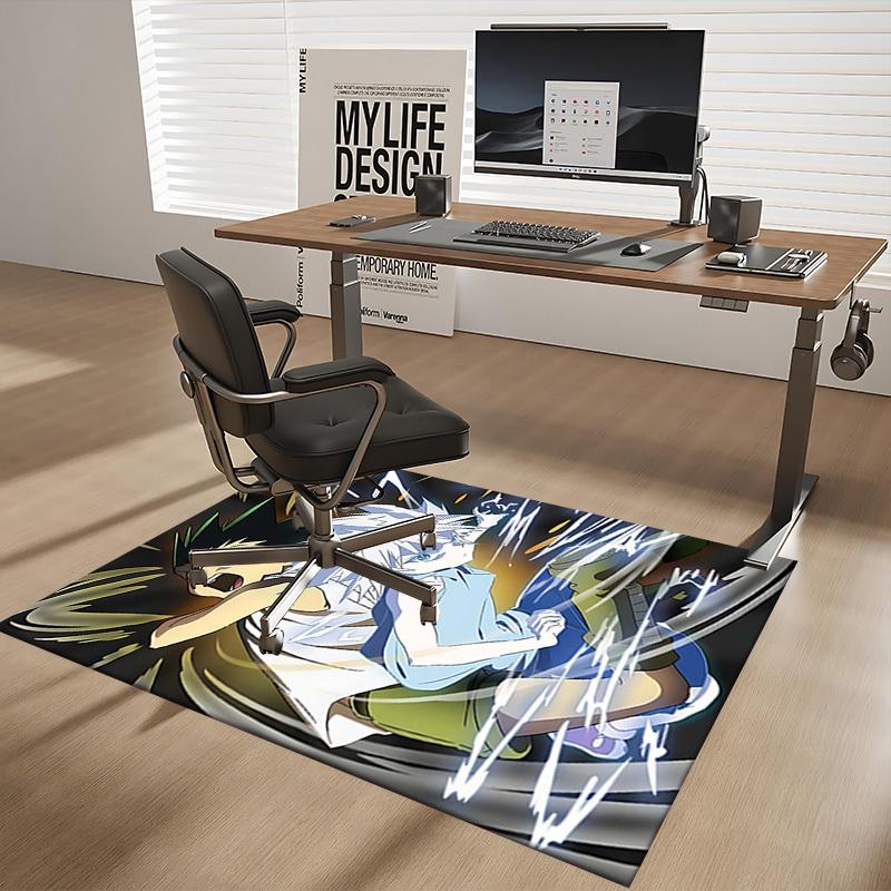 1pc Hunter x Hunter Killua and Gon Anime Chair Mat - Office Desk Pad with Cartoon Design, Non-Slip Rug for Home Decor, Suitable for All Seasons.U066