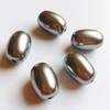 Gray Iridescent Faux Pearl Oval Beads for DIY Jewelry Making