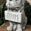 Concrete Pug Figurine - Concrete Garden Sculpture Dog