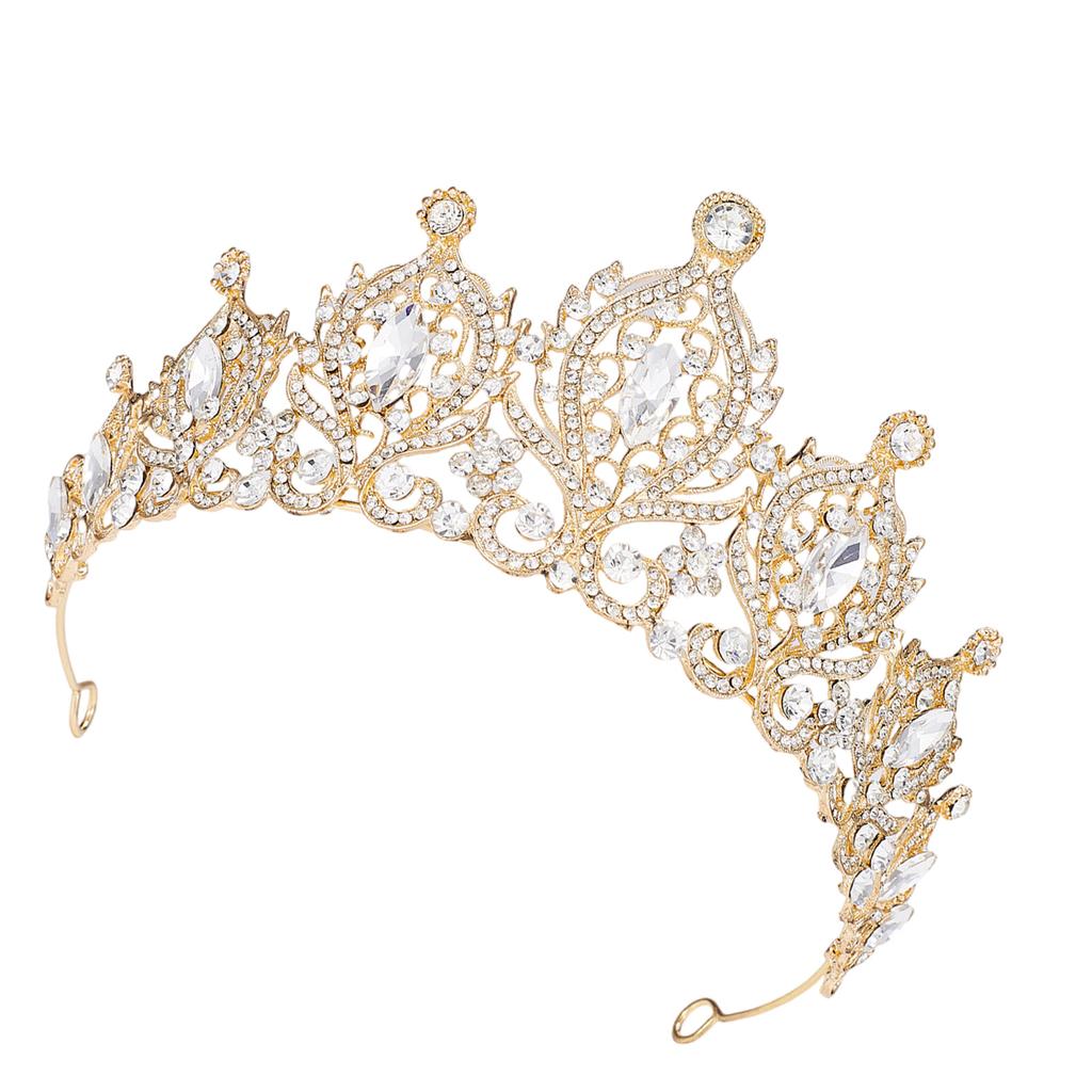 Girl Hair Hoop Glinting Crown Proms for Queen Birthday Headbands Photo Props Elegant Costume Headwear