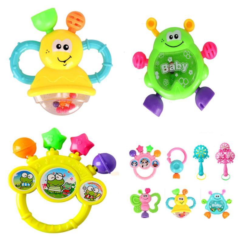 Set Newborn Rattle Baby Early Education Handbell Fancy Musical Toys 7pcs