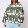 Women's Trendy Christmas Graphic Crewneck Sweatshirt Lightweight Casual Pullover Top for Holiday