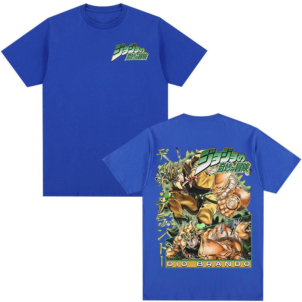 Anime JoJo Bizarre Adventure Tshirt Dio Brando Graphic Tshirts Men Women Fashion Casual Oversized Short Sleeves T Shirt Tops