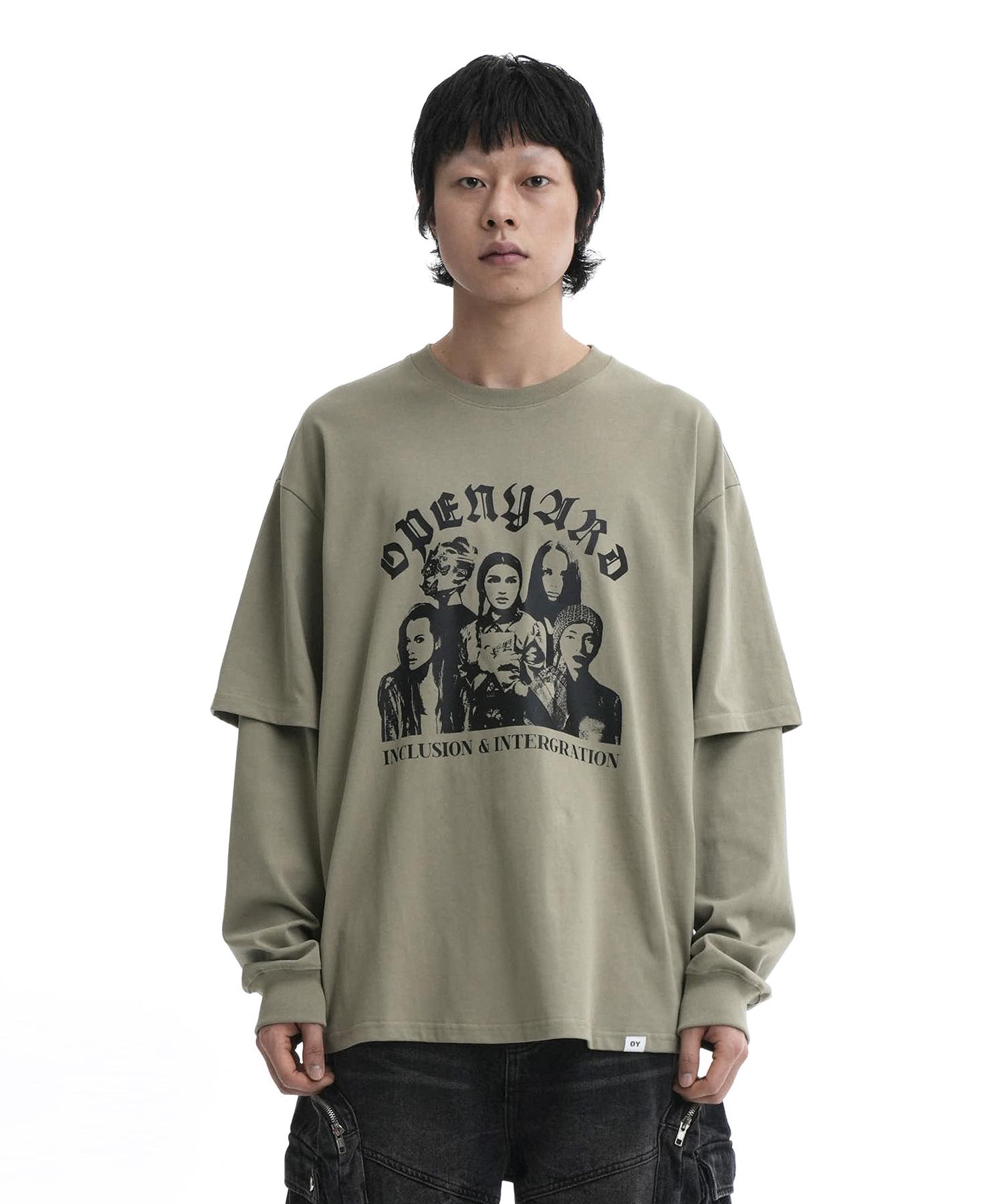 Oy B.G.S Layered Long Sleeve-Khaki One Size