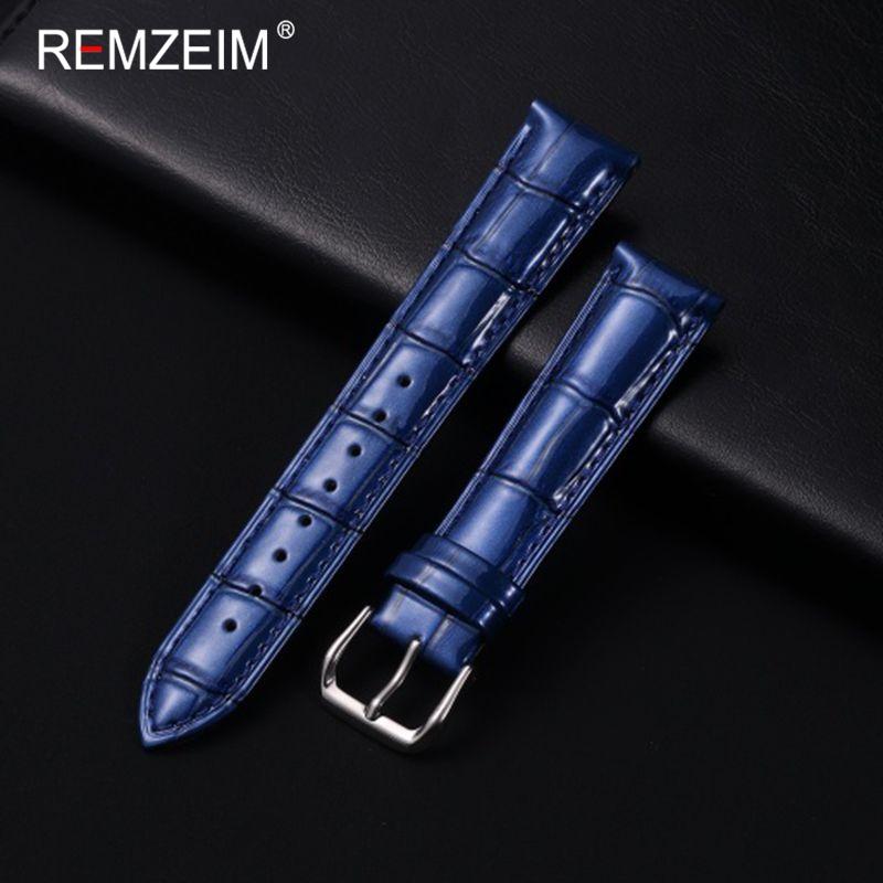 Men Women Fashion Bright Genuine Leather Watch Straps 12/14/16/18/20/22mm Watchbands Bracelet Smooth Replacement Wristband