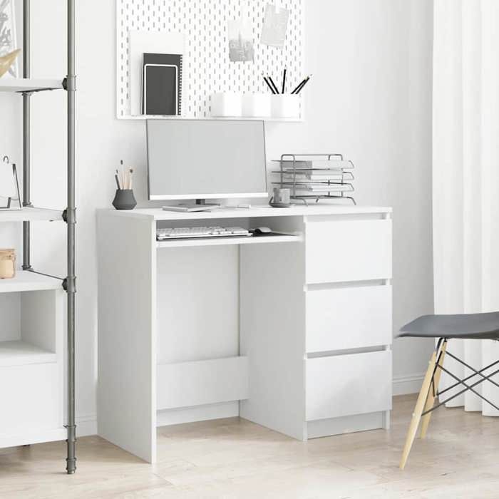 VidaXL Bureau Blanc 90x45x76 cm Aggloméré