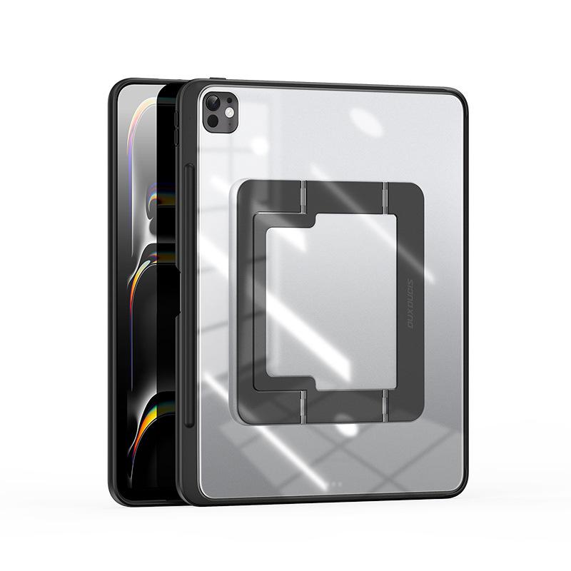 Applicable iPad11 Transparent Matte Flat Plate Protective Case Pro13 Aluminum Alloy Bracket Heightening Rear Case Wholesale