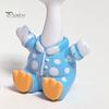 Car Dashboard Ornament 4Pcs Mini Cartoon Duck Figurines, Cute Polka-dot Pajamas Statues, Multi-functional Accessory Macaron Animal Ornaments